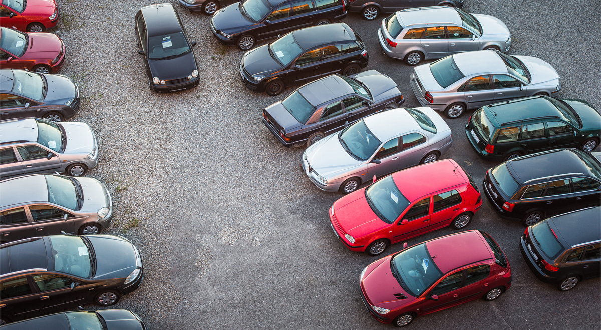 Cars in a car park